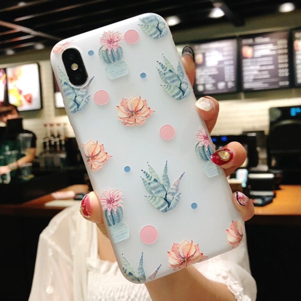 FINAL SALE iPhone X/XS Case Floral Succulent Cacti - Picture 2 of 3